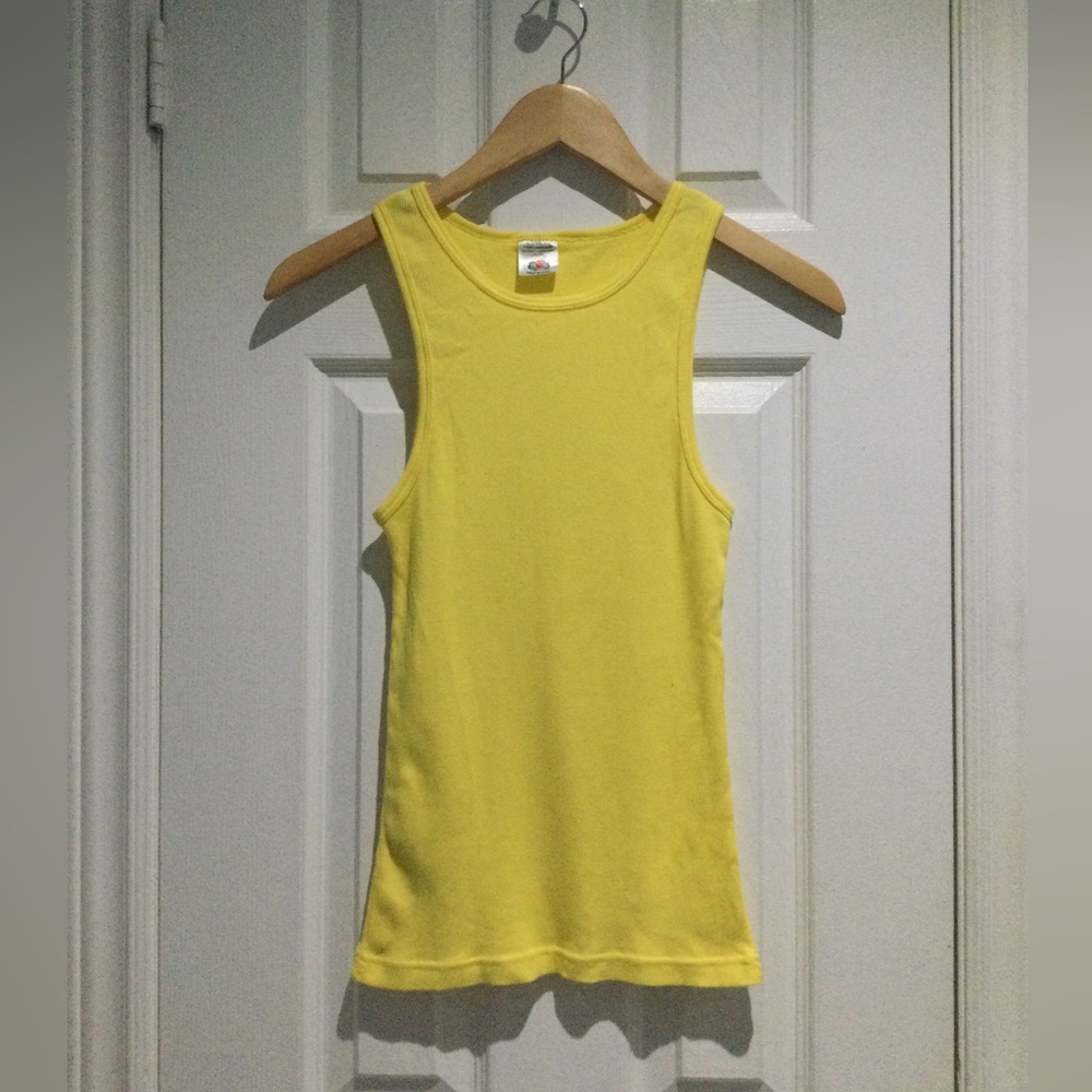 Fruit Of The Loom Yellow Tank Top